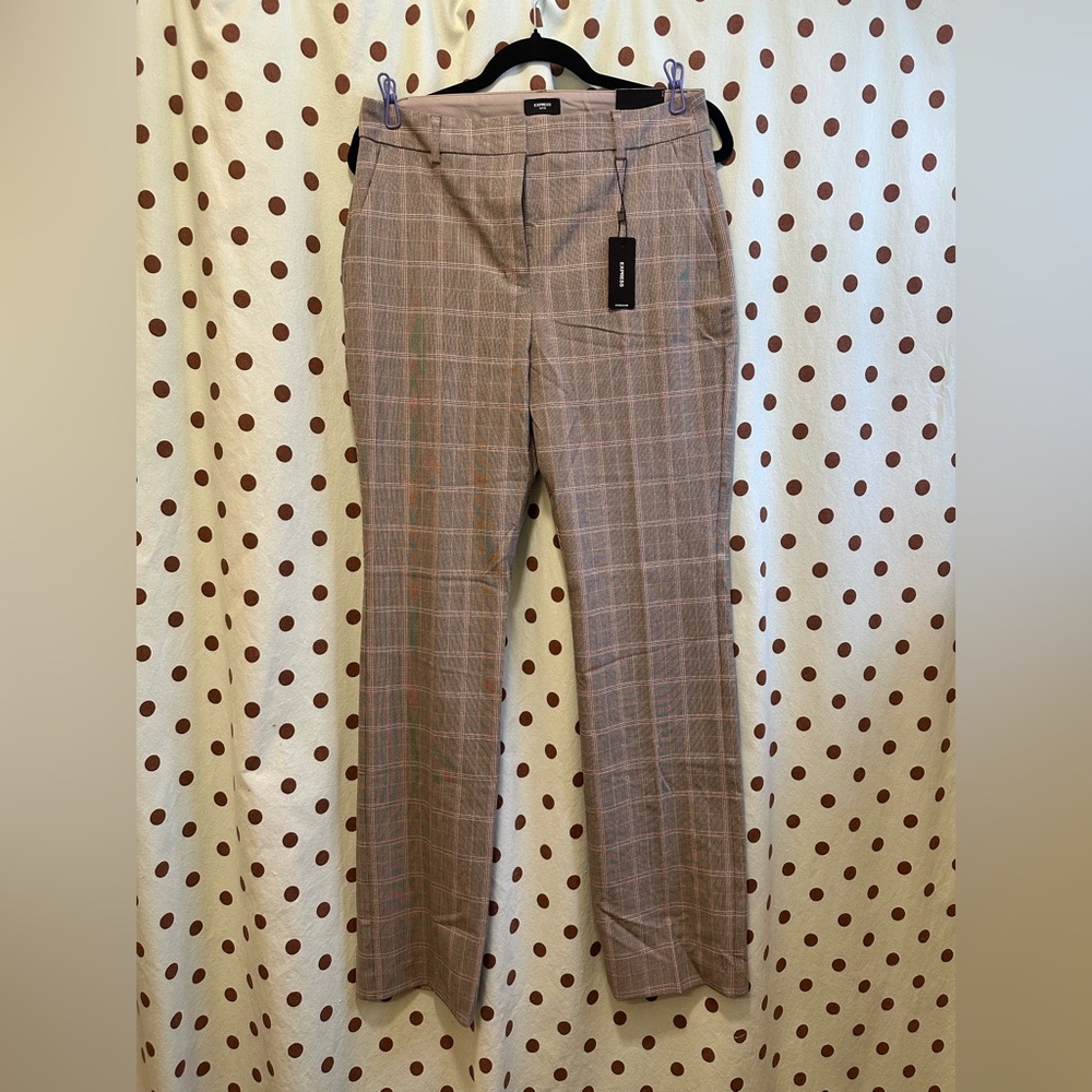Express Plaid Trousers, Size 4, New With Tags